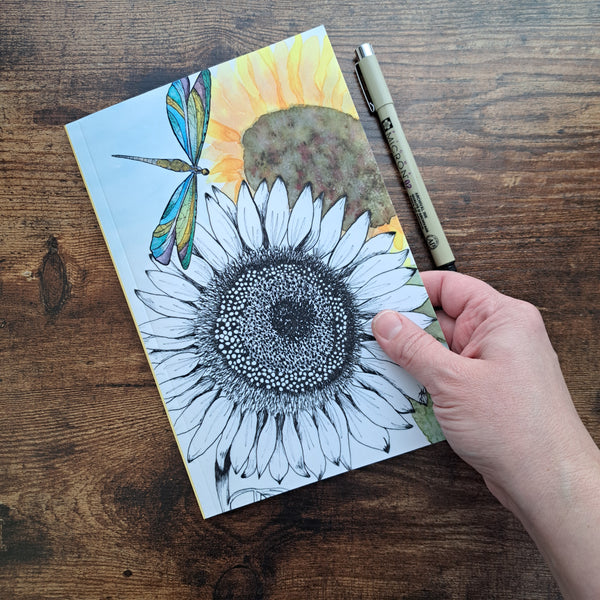 Sunflowers and Dragonfly Journal