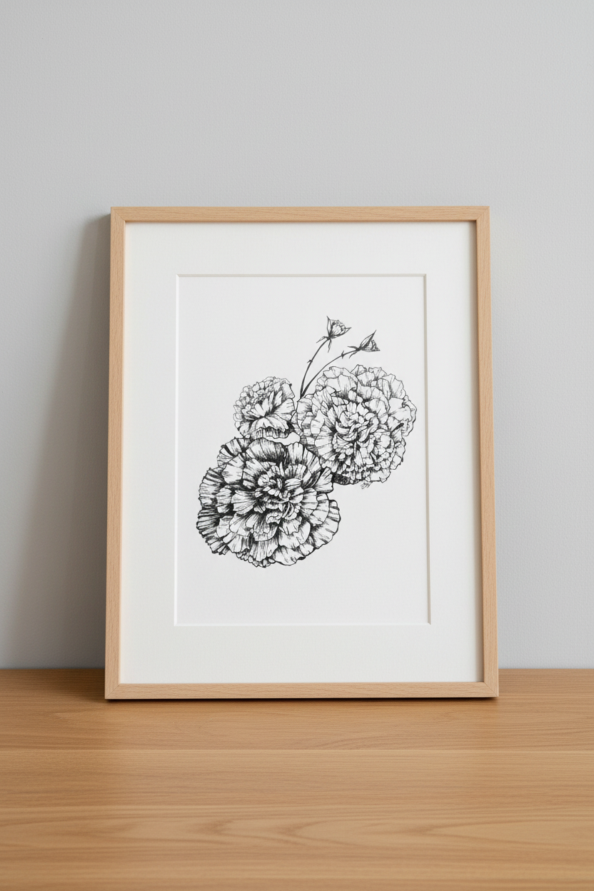 Carnations Framed Standalone