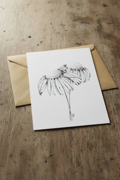 Coneflowers Card Mockup