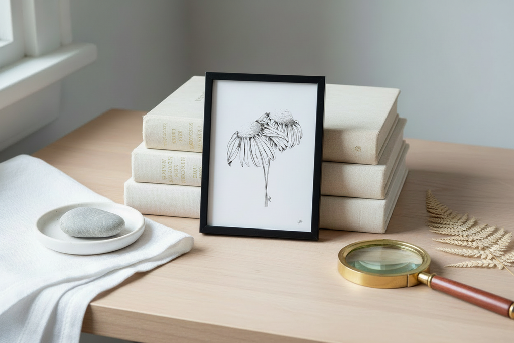 Coneflowers Desk Mockup