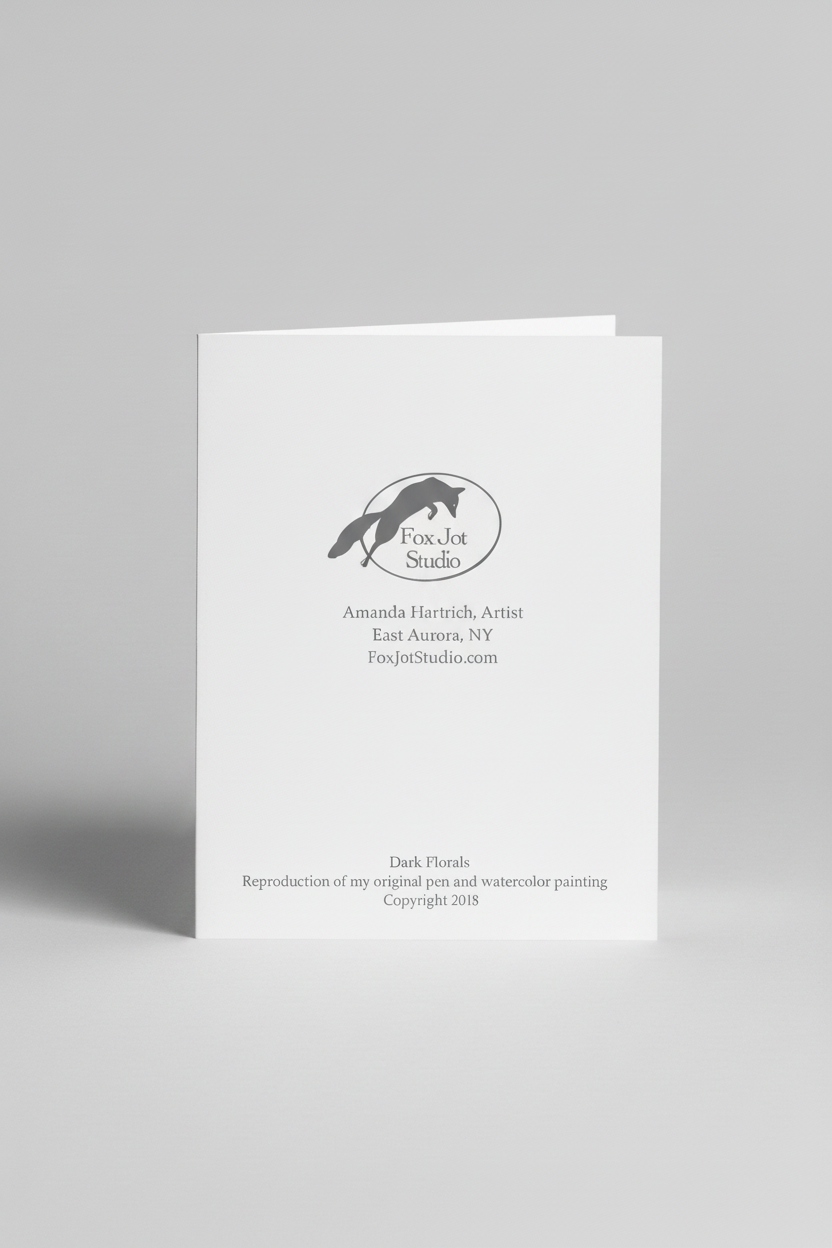 Dark Florals Card Back