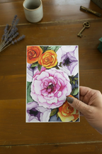 Dark Florals Hand Held