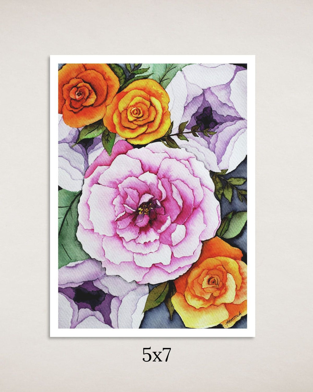 Dark Florals Art Print