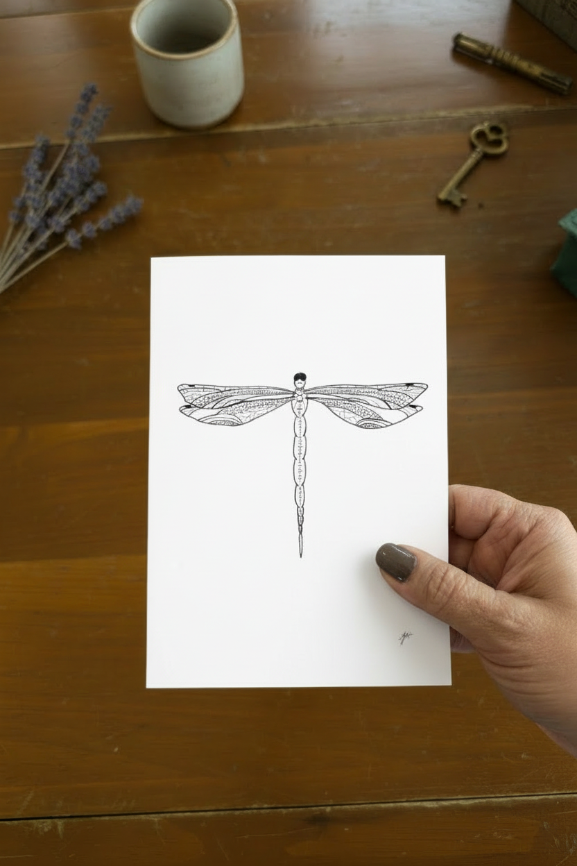 Dragonfly Lined Hand Held