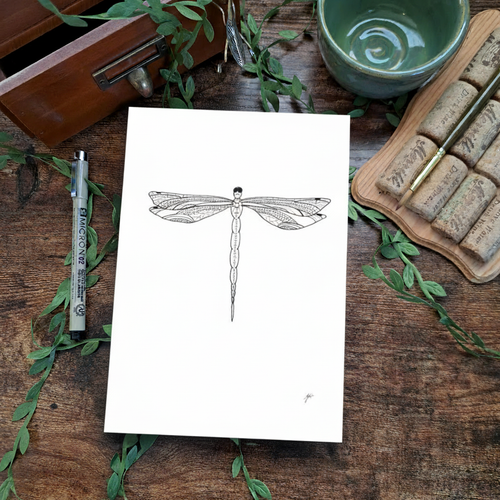 Dragonfly Lined Journal — Flat Lay Mockup