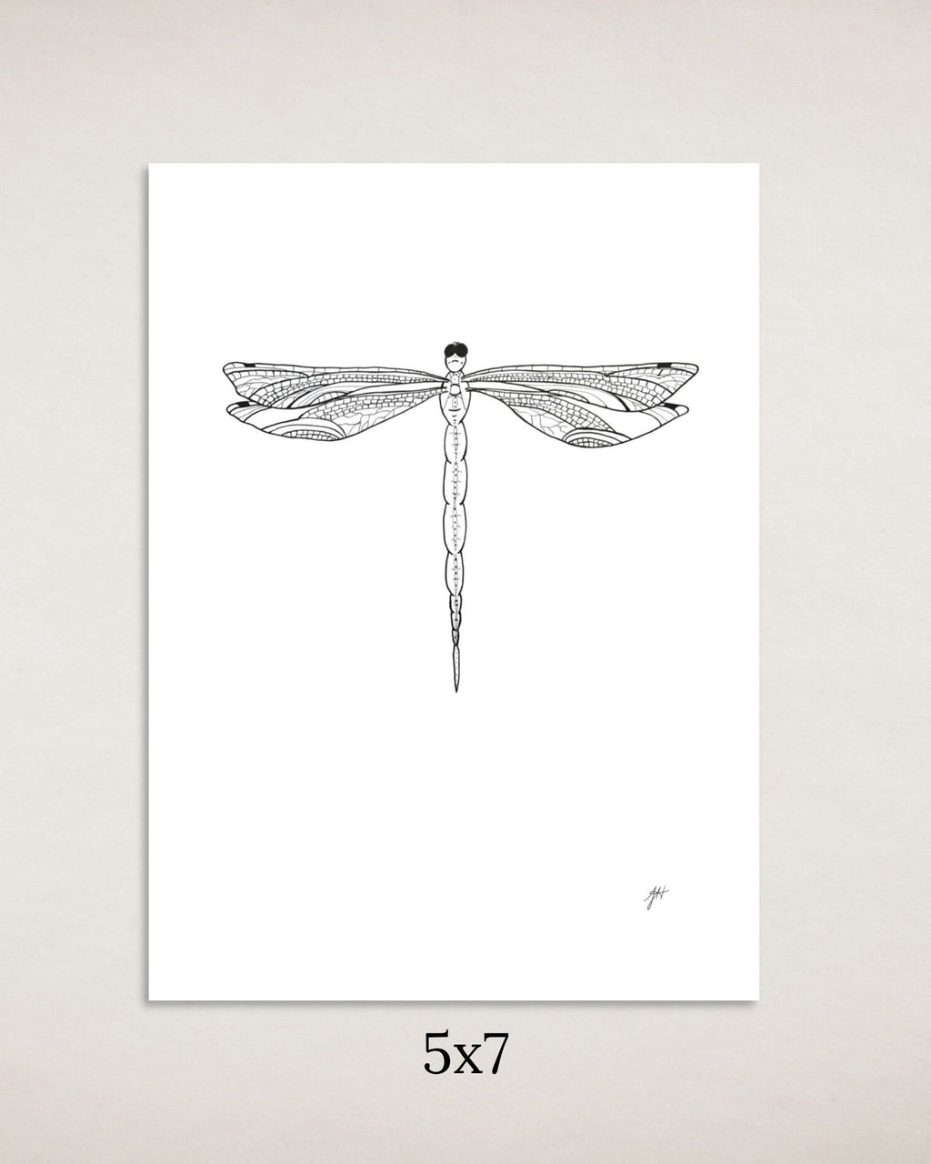 Dragonfly Lined Art Print