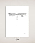 Dragonfly Lined Art Print