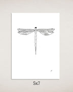 Dragonfly Lined Art Print