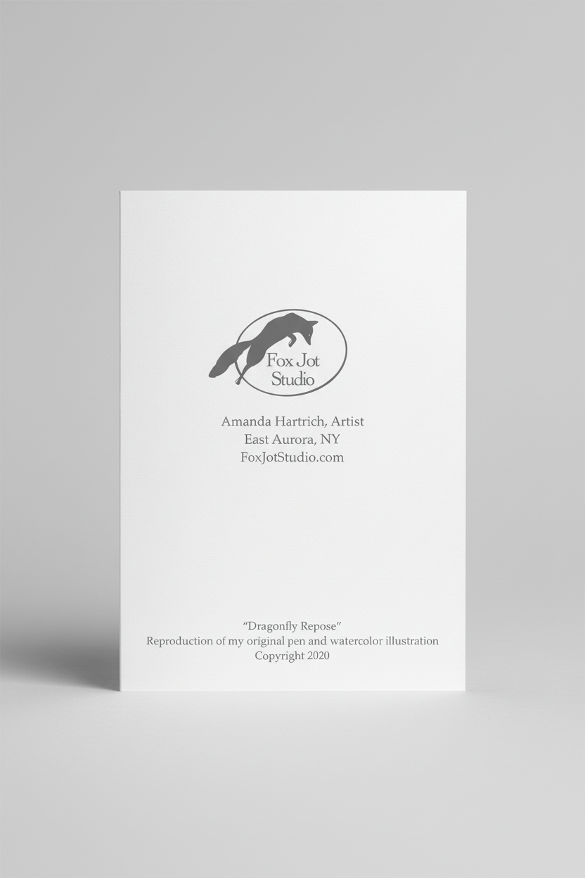 Dragonfly Repose Card Back