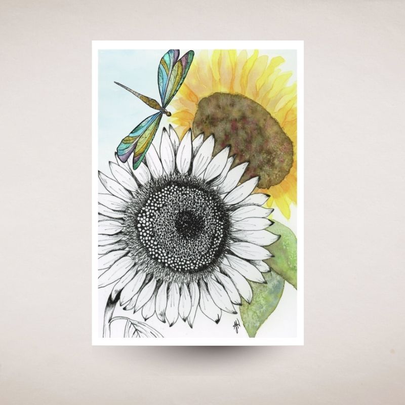 Sunflowers and Dragonfly Journal