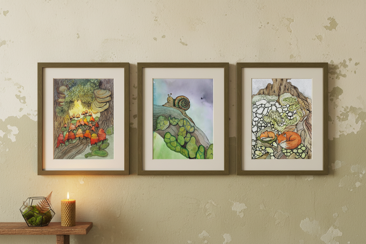 Gallery Wall Grouping 3 - Enchanted Morning, Slow Lane, Pockets of Stillness