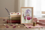Irises 5x7 Cottagecore Desk Mockup