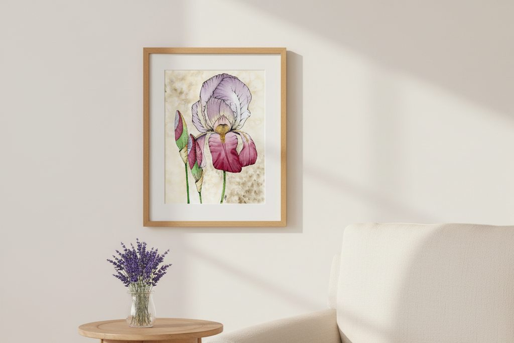 Irises 8x10 Living Room Mockup
