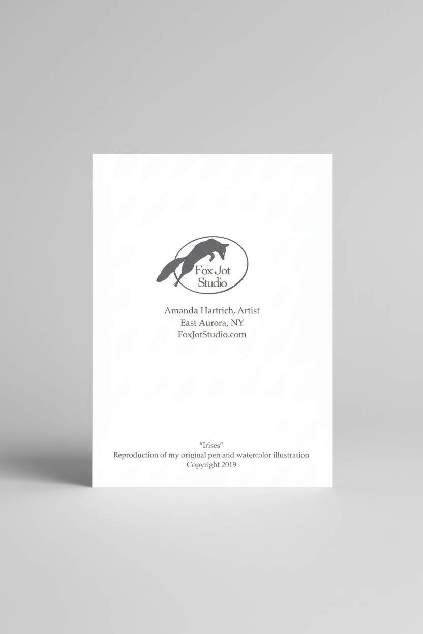 Irises Card Back Mockup