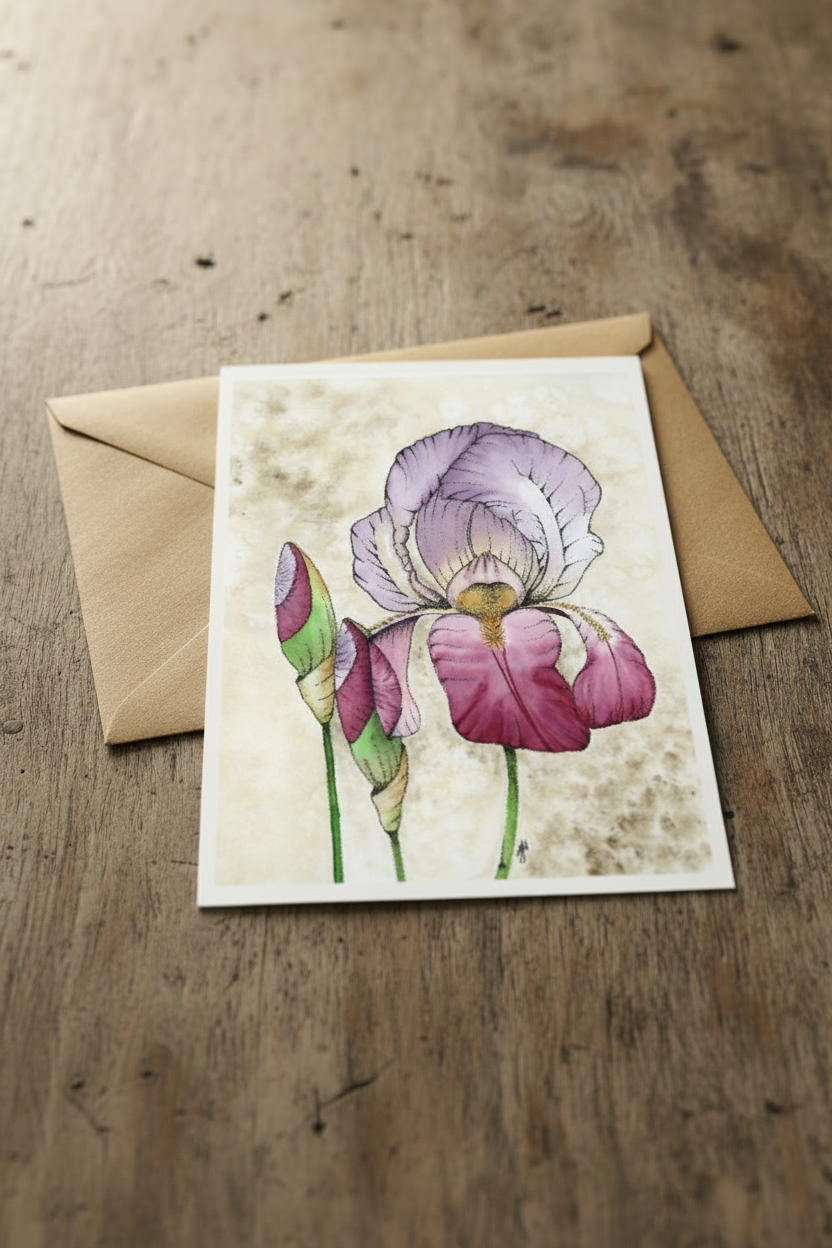 Irises With Envelope