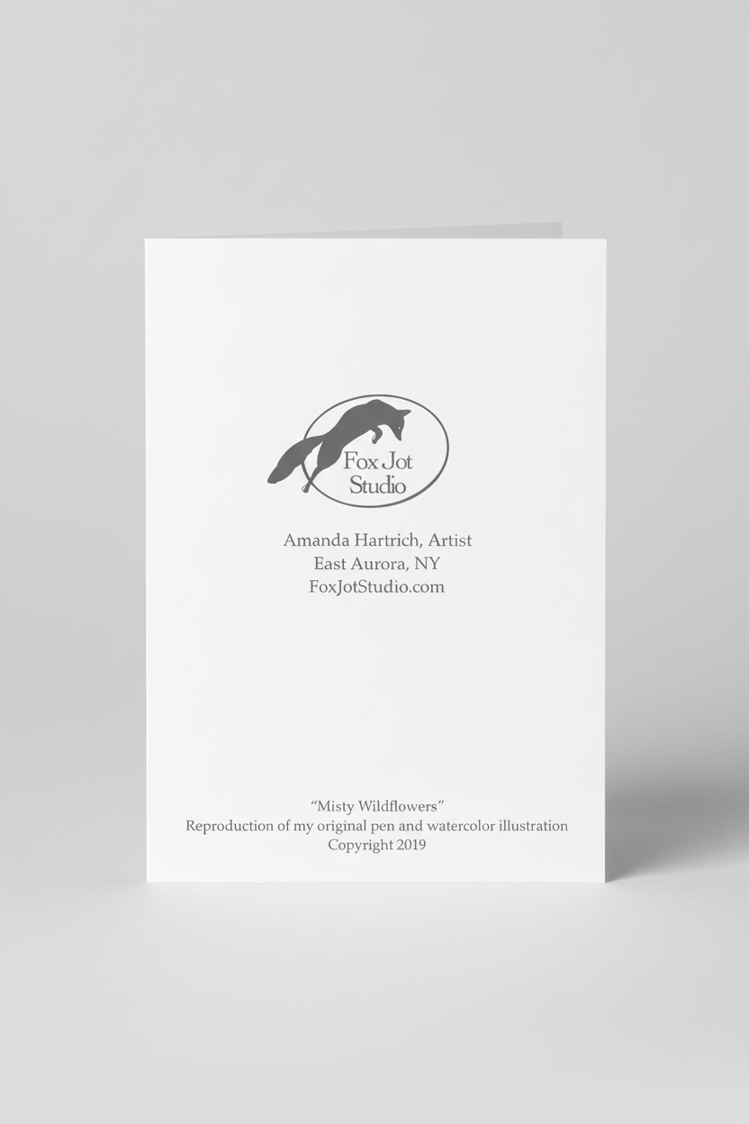 Misty Wildflowers Card Back