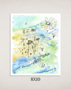 Misty Wildflowers Art Print