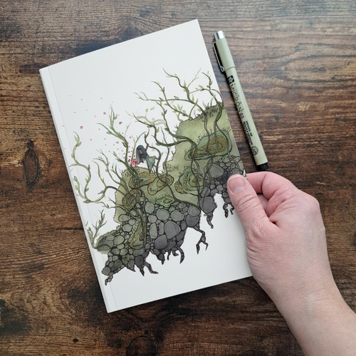 Petal Duty Journal — Hand Mockup