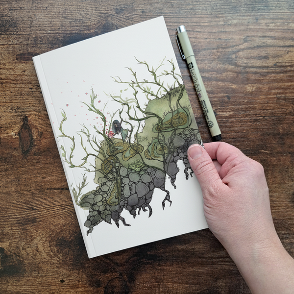Petal Duty Journal — Hand Mockup