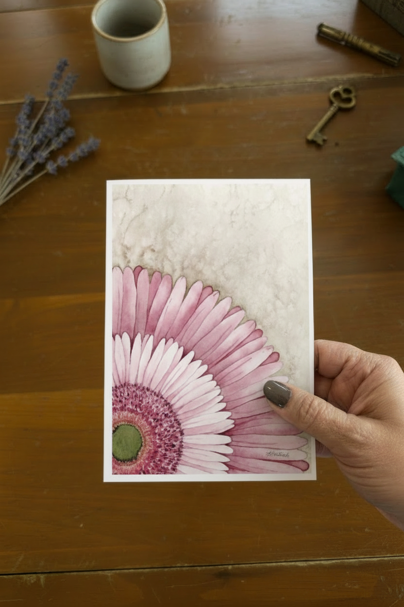 Pink Gerbera Hand Held