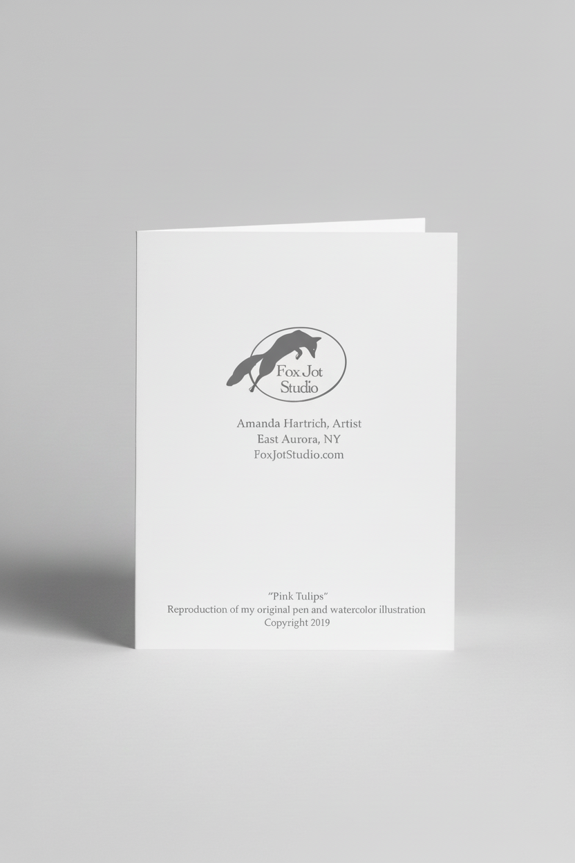 Pink Tulips Card Back