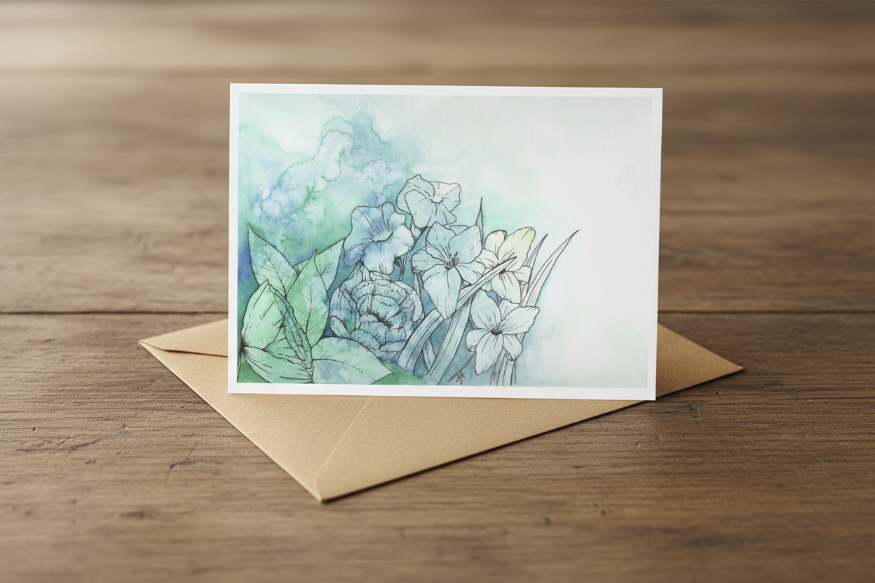 Quiet Unfurling Card Mockup