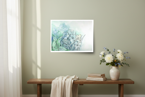 Quiet Unfurling Living Room Mockup