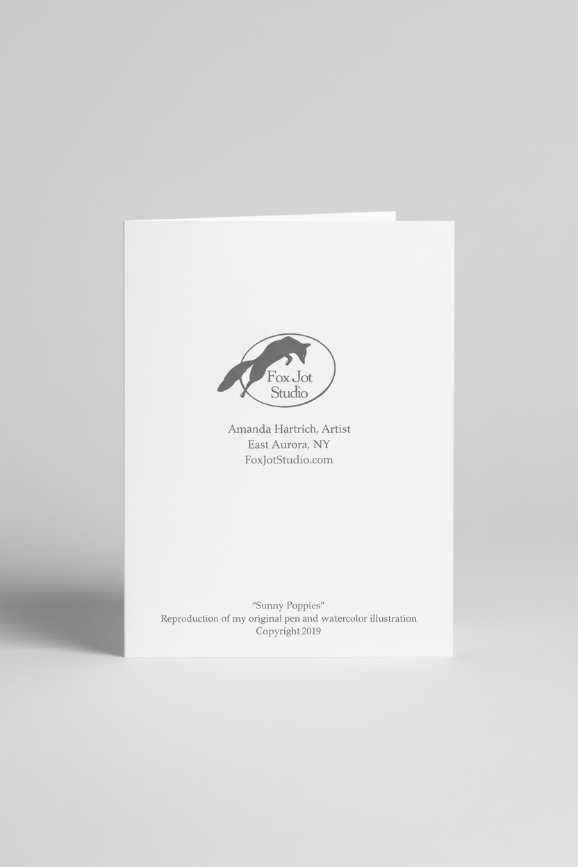 Sunny Poppies Card Back