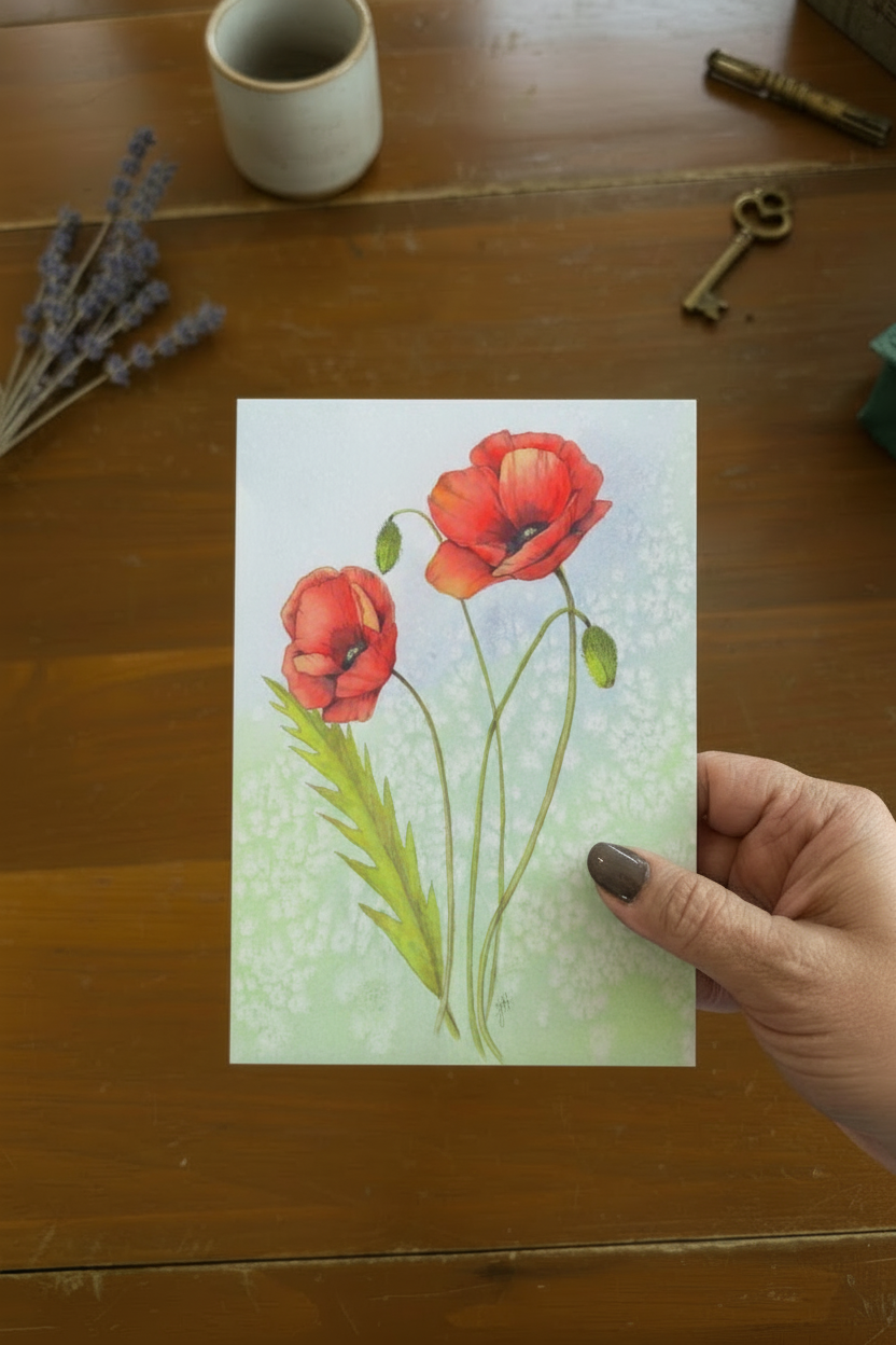 Sunny Poppies Hand Held