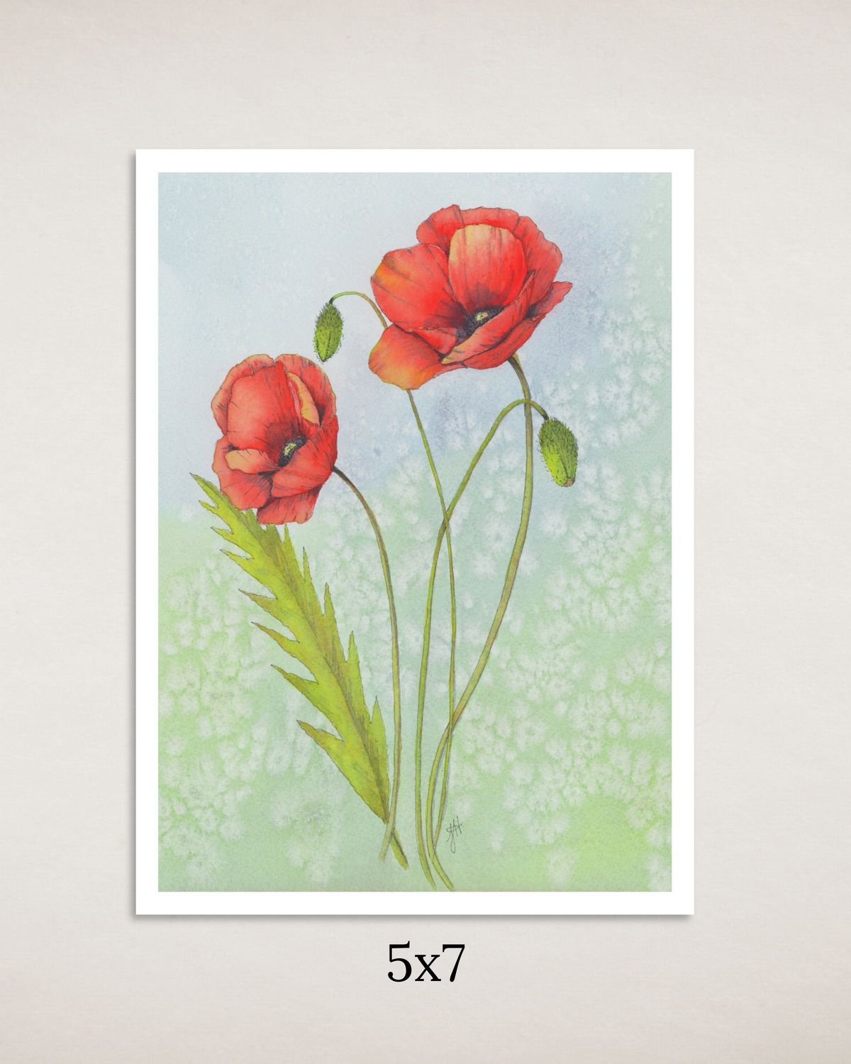 Sunny Poppies Art Print