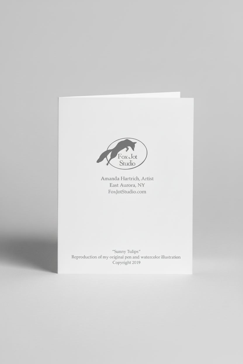 Sunny Tulips Card Back
