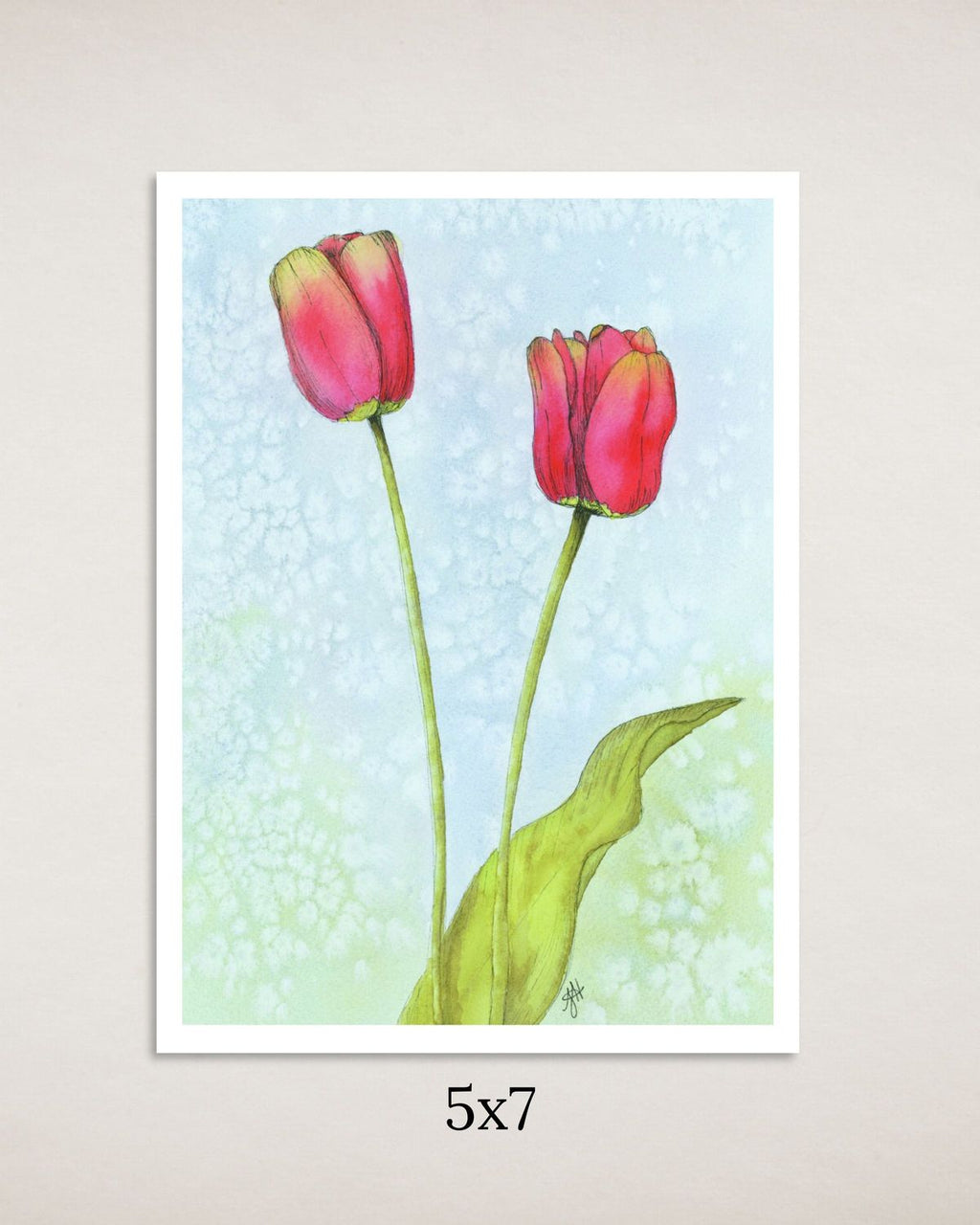 Sunny Tulips Art Print