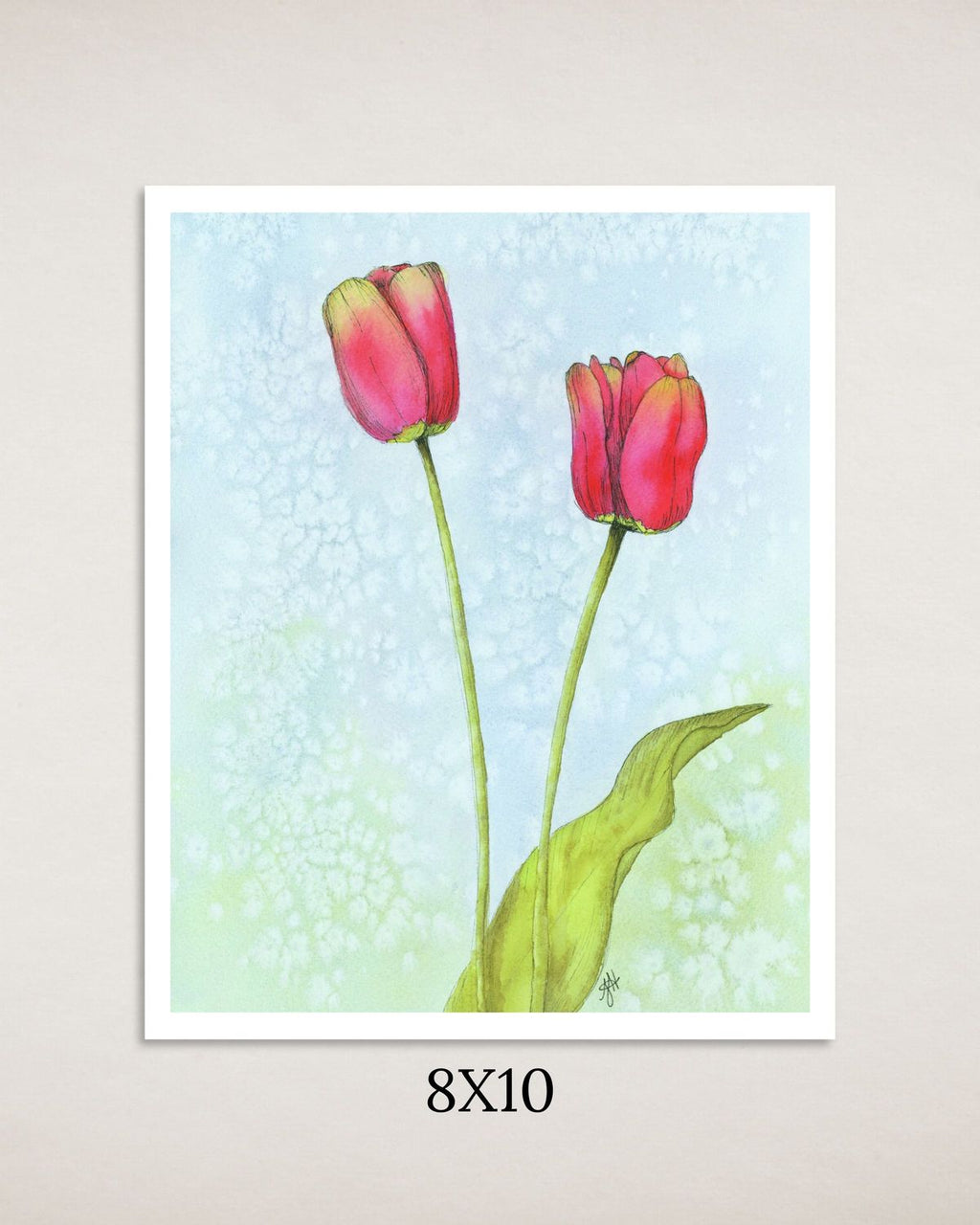 Sunny Tulips Art Print