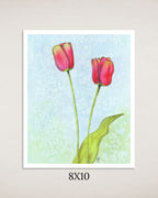 Sunny Tulips Art Print